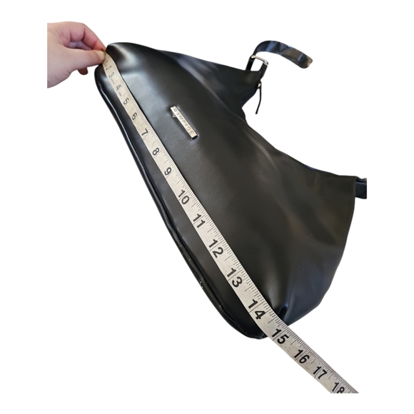 Rampage Black Structured Hobo Classic 90s Style Shoulder Bag NWT - Picture 9 of 12